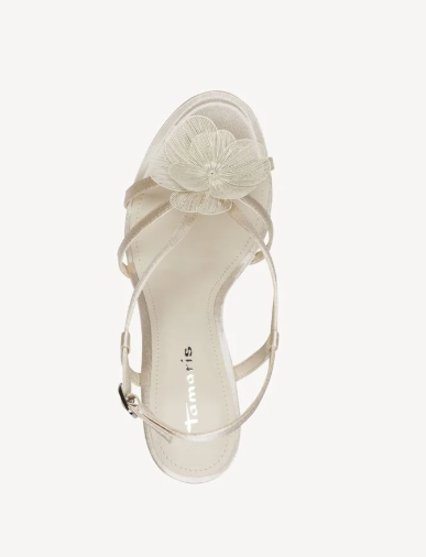 Σανδάλι με τακούνι - λευκό - Image 3