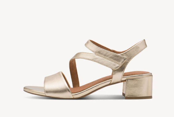 Δερμάτινο σανδάλι με τακούνι - Image 2