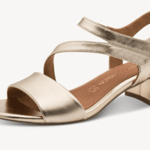 Δερμάτινο σανδάλι με τακούνι