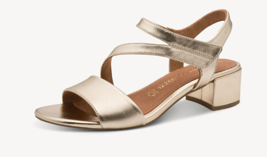 Δερμάτινο σανδάλι με τακούνι