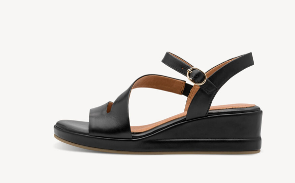 Δερμάτινο σανδάλι με τακούνι - Image 2