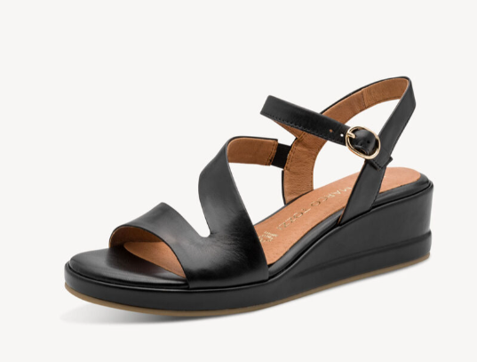 Δερμάτινο σανδάλι με τακούνι