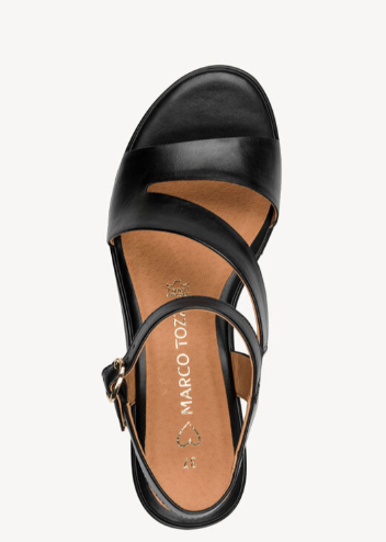 Δερμάτινο σανδάλι με τακούνι - Image 4